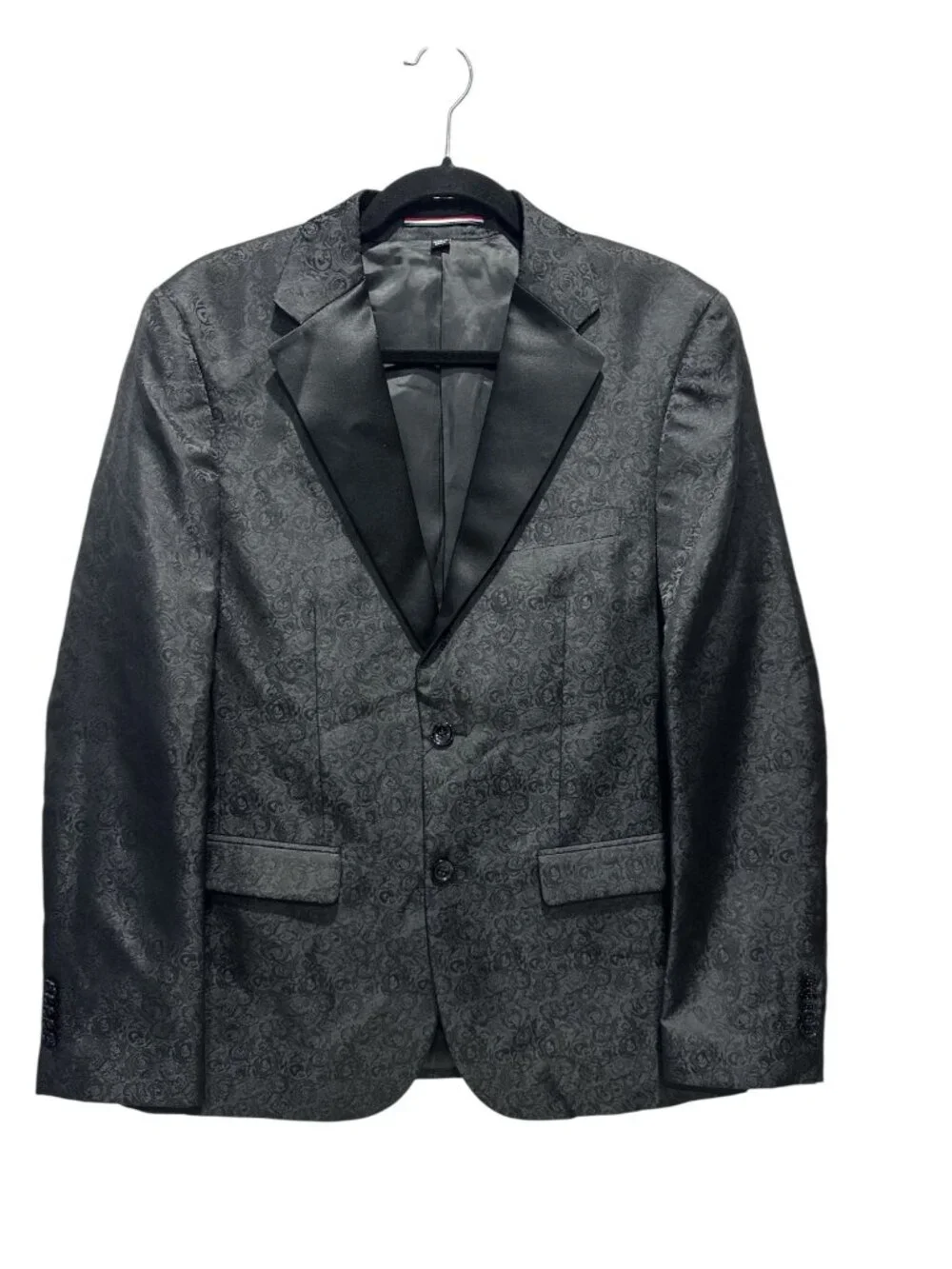 SOUL OF LONDON Men Black Pattern Blazer 40R